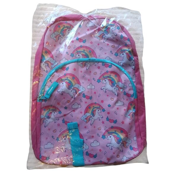 Girls Pink Pony School Backpack - Picture 1 of 4